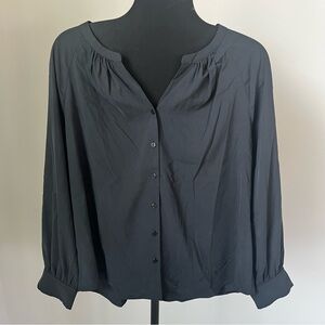 Chico's Black Button-Up Blouse Size 3